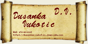 Dušanka Vukotić vizit kartica